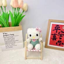 SANRIO 1個 Hello Kitty 捲毛毛絨娃娃背包吊飾，生日禮物、情人節禮物、紀念品 - 彩色 - 查看 5