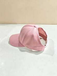 1pc/2pcs Solid Color Ponytail Baseball Cap Girl's Fashion Sports Sun Protection Hat - Multicolor - View 14