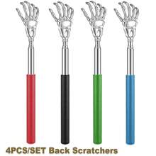 Rascador de Espalda Extensible Portátil de Acero Inoxidable, Rascador Telescópico para Humanos y Mascotas, Masajeador de Espalda Extensible - Verde - Ver 11