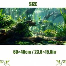 河流風景魚缸背景畫，水族箱背景貼紙，爬蟲籠背景貼紙，自黏式正面，魚缸景觀裝飾，水族箱裝飾 - A - 查看 15