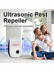 1/2/4pcs Ultrasonic Indoor Pest Repeller, Dual-Frequency Ultrasonic & Electromagnetic Wave Repels Pests, 360° Wide Coverage, Physical Pest Control, Effective Against Mosquitoes, Bugs, Mice, Fleas, Pest Repeller, Suitable For Home, Kitchen, Office, Hotel, Warehouse - US A Type Plug(110-127V) - View 6