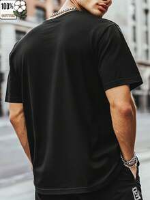 Chemise de sport réversible pour hommes avec divers motifs de fitness et d'extérieur - Coupe décontractée, col rond, chemise d'entraînement décontractée pour une utilisation toute l'année. - Noir - Voir 3
