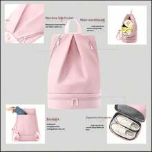 Women's Large Capacity Waterproof Sports Backpack With Dry & Wet Separation For Swimming, Fitness, Yoga And Storage - Multicolor - View 3