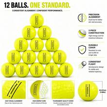 12pcs Master Tournament Golf Balls - High Performance Long Distance Golf Balls, Double-Layer Design For Enhanced Stability And Distance, Improved Spin And Control, Suitable For Golfers Of All Levels, Random Assorted Numbering - Yellow - View 3