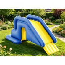 Multifunctional Inflatable Slide, Portable And Easy To Store, Suitable For Yard And Pool, Creates Great Atmosphere - Glacier - View 2