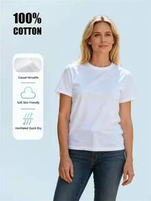 Divertida Camisa De Manga Corta De Algodón Con Estampado De - Negro - Ver 4