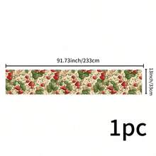 1 pièce de drapeau de table de cuisine réutilisable quotidien, avec des motifs de fraises, de fleurs, de nœuds et de campagne vintage, fabriqué en tissu de lin, convient pour la décoration de table à la maison, la décoration de fête, les fournitures de fête, les décorations de vacances et les articles de vacances. Il existe plusieurs tailles au choix, et ils peuvent également être offerts en cadeau. - Multicolore - Voir 17