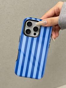 1pc Artistic Blue Pattern Glossy 2-In-1 Hard Shell Phone Case, Compatible With IPhone 17 Pro Max/17 Pro/17e/16e/16 Pro Max/15 Pro Max/14 Pro Max/13 Pro/12/11/XR/XS Max/7/8, High Aesthetic, Style, Summer Fashion Phone Case, Perfect Gift For Friends On Christmas, Valentine's Day, Easter, Wedding Season, Graduation Season, Vacation Season, Back To School Season And Birthday! - Multicolor - View 6