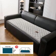 1pc Fashion Letter Patch Thick Plush Sofa Cover - Soft Plush Fabric, Pet Friendly, Suitable For 1-4 Seater Sofa, Easy To Clean And Machine Washable, Perfect For Living Room, Office, Bedroom, Outdoor Home Decor. - Grey - View 11