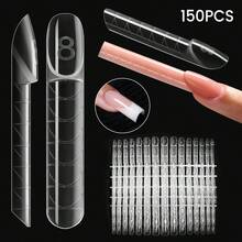 ZIMOOM 30/90/150pcs 3D Reverse Square French Dual Form, 15 Sizes Zone French Dual Form With Guide Lines, No Paper Film Needed For Quickly Nail Extensions With French Style - Clear - View 14