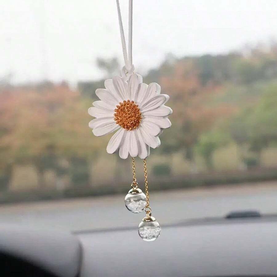 chaohongjia 1pc Flower Design Car Hanging Ornament - A - View 1