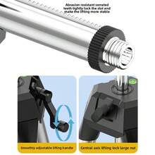 Stainless Steel Laser-Level-Tripod Adjustable Height Stand For Laser Level 1.2M - 1.2M - View 8
