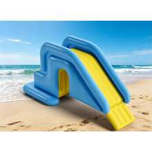 Tobogán inflable de alta capacidad de peso, uso interior y exterior, esencial para la diversión de juegos de agua en verano - azul - Ver 6