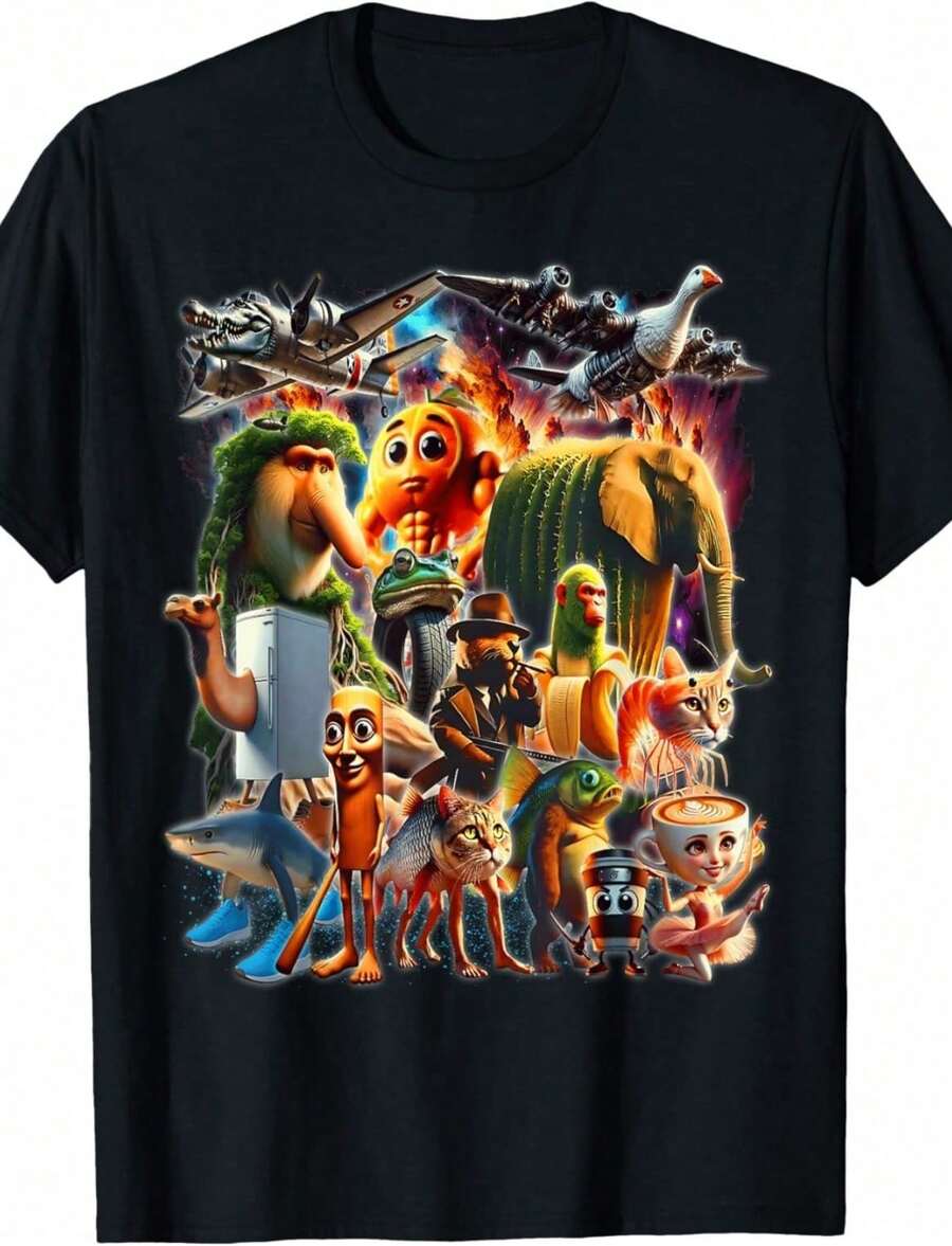 "Italian Brainrot" Birthday T-Shirt - Back - View 1