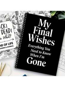 1PC Lifetime Planning Notebook - Elegant Floral Plant Theme Journal For Recording Final Wishes, Legacy, And Important Documents -Durable Polyester Paper, Real Estate Planning And Life Reflection Organizer Floral Theme Notebook | Spiral Bound Notebook - A - View 1