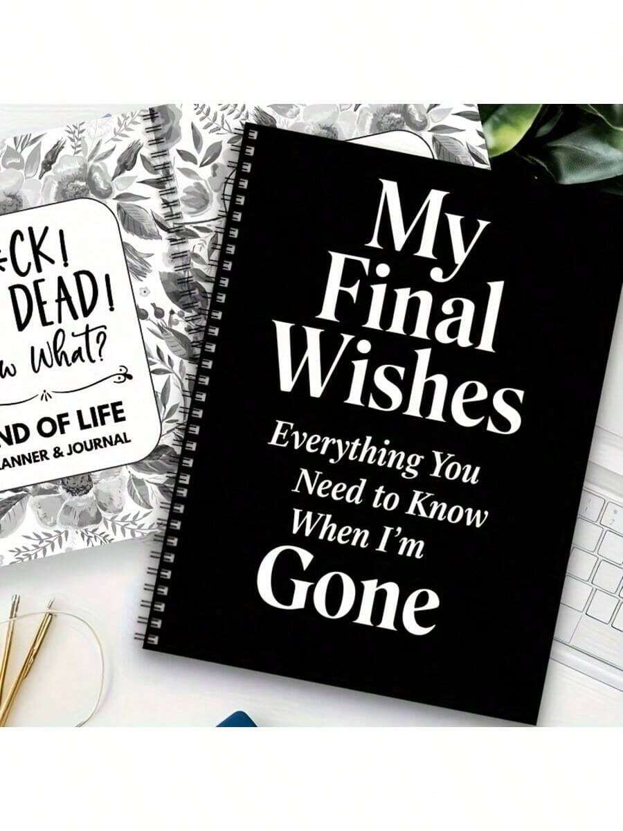 1PC Lifetime Planning Notebook - Elegant Floral Plant Theme Journal For Recording Final Wishes, Legacy, And Important Documents -Durable Polyester Paper, Real Estate Planning And Life Reflection Organizer Floral Theme Notebook | Spiral Bound Notebook - A - View 1