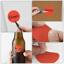 Red Continuous Roll Design For Easy Tearing. Suitable For Handwritten Marks (Letters, Serial Numbers) Or Barcode Printing, Highly Flexible For Different Uses. - Red - View 4