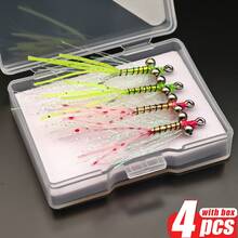 ANFS 4pcs Crazy Charlies Fly Fishing Lures With Fly Box, Assorted Colors, Saltwater Fly Fishing Lures - Cool Fly Fishing Gift For Fly Fishing Enthusiasts - Multicolor - View 12