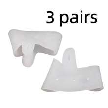 Bunion Toe Separator Silicone Toe Spreader New Style For Adults And Children, Big Toe Bone Protrusion Wearable Shoe Accessory - White 3 Pairs - View 8