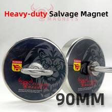 1 Stück Hochleistungs-Bergungsmagnet, 90mm starker Saugmagnet, wiederverwendbar, geeignet für große Bergungs- und Rettungsarbeiten - 90 mm / 3,58 Zoll - Übersicht 1