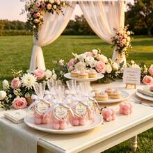 8sets First Communion Candle Favors, Pink Cross Floral Religious Candles With Organza Bags, Perfect For Baptism, Christening, Church Wedding & All Christian Celebration Guest Souvenirs - 8Pcs - View 5