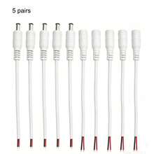 5/10pcs DC 5521 Female To Male Connector Cable, DC Power Plug Cable Socket Adapter Connector, Suitable For CCTV Solid Color 3528 5050 LED Strip - 15CM/5.9inch - View 13
