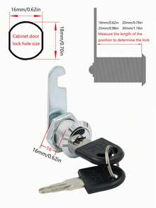 1 pieza Cilindro de cerradura de repuesto para archivador metálico, cerradura universal de lengüeta para archivador de empleados, cerradura de leva de alta con llave, diseño cilíndrico duradero adecuado para caja de herramientas, archivador, cajón de escritorio, cajón de archivos, incluye 3 placas de cerradura intercambiables y llaves para mayor - multicolor - Ver 10