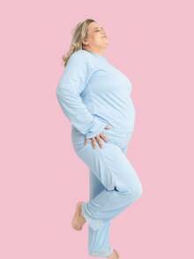 Kit 3 Pijamas Feminino Longo com Renda Plus Size Elegância e Conforto Absoluto - branco/preto/rosê - Visão 9