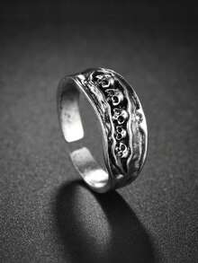 1pc Punk Vintage Skull Ring - Skull - View 7