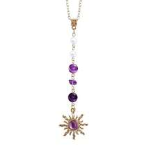 1pc Car Rearview Mirror Hanging Ornament, Sun Crystal Beaded Pendant, Bag & Keychain Decorative Charm - Sun Ornament - View 8