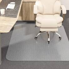 Clear Office Chair Mat For Carpet Floors, Heavy Duty PVC Floor Protector For Low Pile Carpets, Slip Studded Underside Computer Desk Mat, Transparent Rolling Chair Pad For Home Office Workspace - 36" X 48"- Convex - View 2