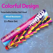 11Pcs Colorful Badminton Balls Barrel Packaging Lightweight Durable Shuttlecocks For Beginners Adults Daily Game - Multicolor - View 1
