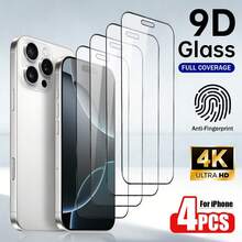 4pcs 9D Full Coverage Tempered Glass Screen Protector - Compatible With IPhone 17 Pro Max, 16 Pro Max, 16e, 15, 14 Plus, 13, 12, 11 Pro Max, X, XS MAX, XR | High Definition, Scratch Resistant, Bubble-Free Installation, Case Friendly, Premium Glass Protection, Smooth Surface, Anti-Glare, Premium Accessory - 4PCS - View 9