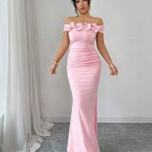 Women Long Dresses - Rojo - View 4