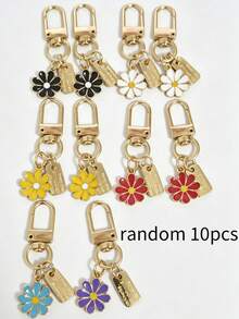1/10 chiếc móc khóa hình bướm, phong cách Bohemian, móc khóa kim loại hình động vật, phụ kiện treo ví/túi/balo, phụ kiện hộp đựng tai nghe, quà tặng cho nữ, trang trí Halloween/Ngày Nhà giáo - Hoa cúc nhiều màu - Xem 5