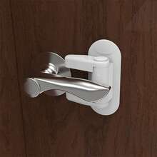 1pc Plain Lock, White Plastic Door Lock Protector For Household - White - View 1