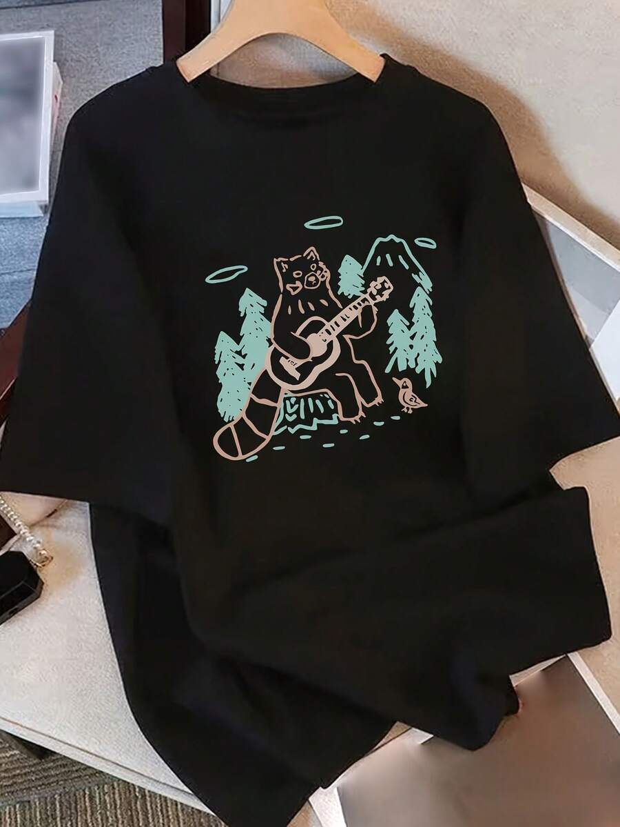 Women T-Shirts - Black - View 1