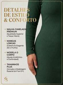 Plus Size Basic Short Dress Ribbed Long Sleeve Shaper Elegant Night Party Cold Light - Army Green - View 6