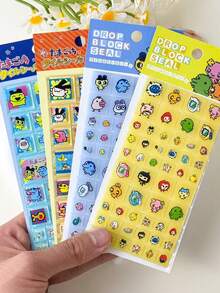 3D/DIY Stickers, Interchangeable 3D Embossed Fun Stickers, Transparent Embossed Creative Sticker Book, Diamond Gem Crystal Children's Handmade Decoration Stickers, Christmas/Thanksgiving Children's Birthday Gift - Multicolor - View 1