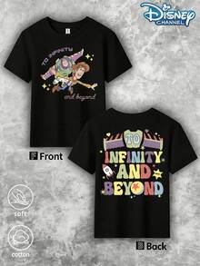 The Disney Toy Story Buzz Lightyear Summer T-Shirt Is Perfect For Teenagers And Children, And Is An Ideal Choice For Kids Visiting Disneyland. - Black - View 2