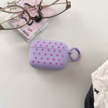 Étui d'écouteurs style coréen minimaliste à pois compatible avec Apple AirPodsPro3 Case/AirPodsPro2 Case/AirPodsPro Case/AirPods4 Case/AirPods3 Case/AirPods2 Case/Étui d'écouteurs à la mode pour femmes/Étui d'écouteurs minimaliste/Étui d'écouteurs Apple/Housse d'écouteurs Apple - Rose bonbon - Voir 35