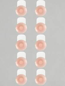 10 miếng miếng dán núm vú silicone tàng hình - cánh hoa ngực gợi cảm tái sử dụng với hiệu ứng chống bóng và nâng ngực, giảm tương phản liền mạch cho vẻ ngoài mịn màng hơn, miếng dán núm vú silicone (2/10 miếng) - Nhiều màu - Xem 11