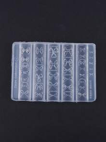 1/5/6件組 3D矽膠美甲模具與雕刻筆套組，蝴蝶結造型美甲模具 + 矽膠雕刻工具，適用於3D美甲裝飾，美甲工具，美甲用品，美甲供應商，女性禮物，美甲設計工具，美甲，美甲刷 - 彩色 - 查看 3