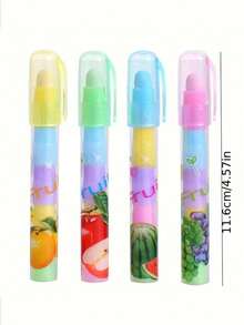 Vibrant Fruit Theme TPR Eraser, 5-Section Detachable Design, Colorful Fruit Pattern - Fun And Practical, Suitable For School And Office, Back To School - Multicolor - View 2