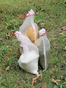 10/5pcs Drawstring Garden Mesh Bags - Essential For Protecting Fruits, Vegetables And Lawns From Insect And Bird Damage. 7.08 Inch Reusable Garden Mesh Bags With Drawstring. Suitable For Plant Protection Of Fruits, Vegetables, Tomatoes, Apples And Peaches. - Insect-proof Netting - View 6