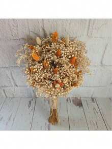 1pc Artificial Baby's Breath Bridal Bouquet, Finished Flower Arrangement, Home Decor Ornament, Halloween Christmas Thanksgiving Table Decoration, Wedding Decor Bouquet, Premium Groom And Bride Boutonniere, Florist Bouquet, Birthday Anniversary Party Favor Decor Bouquet Gift, Photography Prop - Multicolor - View 3