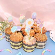 Decoracin para cupcakes de postre dulce u2013 Decoracin para tartas Sweet One Cake Toppers, decoracin para fiestas de cumpleaos de helado de dona, decoracin de pastel de postre dulce, accesorios para - inicial - Ver 8