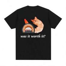 1pcs0022- New Summer T-Shirt With Bingo Design, Funny, Queen Of The Game, Gift For Women, Crew Neck T-Shirt, Oversize Fit, 100% Cotton - 黑色5 - 查看 1