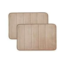 Kit 2 Tapetes Ultra Soft Flannel Veludo Macio 60x40cm Antiderrapante Confortável Absorvente - Saudade - Visão 2