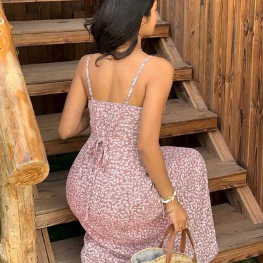 Women Midi Dresses - Old Rose - View 1